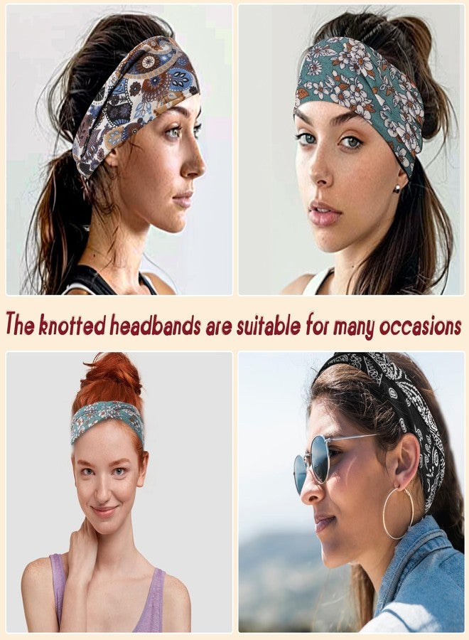 obeoby 8 Pack Headbands for Women, Boho Style Headbands Valentine Day Outfit Accessories for Women Non Slip Fashion Wide Hairband - Image 5
